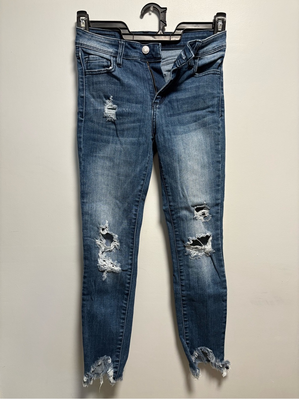 Cello Women’s Distressed Blue Skinny Jeans